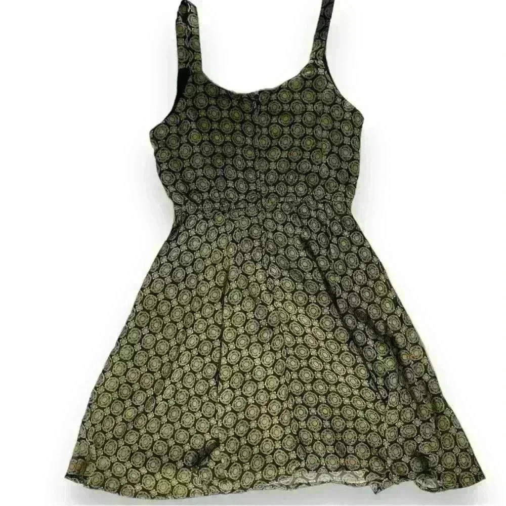 Womens Black and Yellow Moissanite Skater Sleeveless Dress Size Small by Bar III - Picture 3 of 8